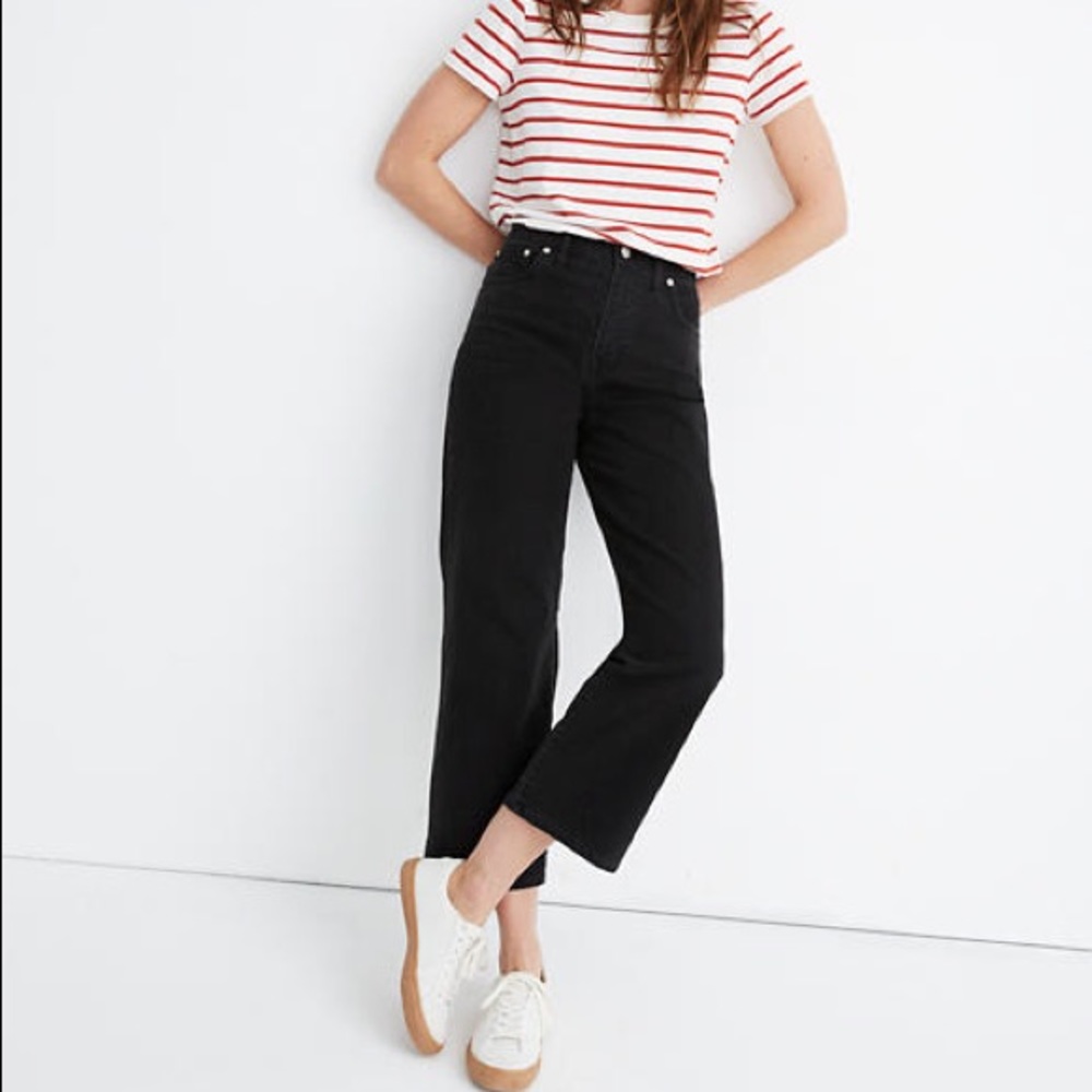 MADEWELL Slim Wide-Leg Jeans Lunar Wash